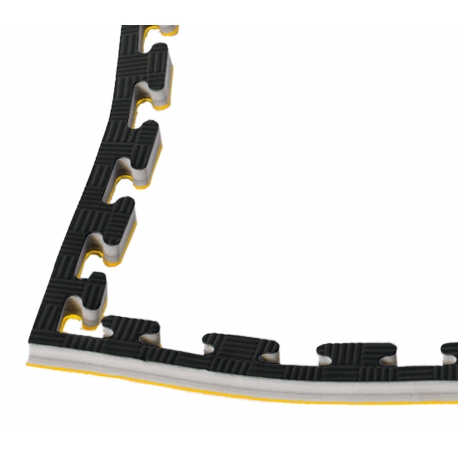 Hrany pro tatami KWON Clubline černá / žlutá 2 cm