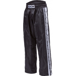 Saténové kalhoty KWON černé s bílým pruhem