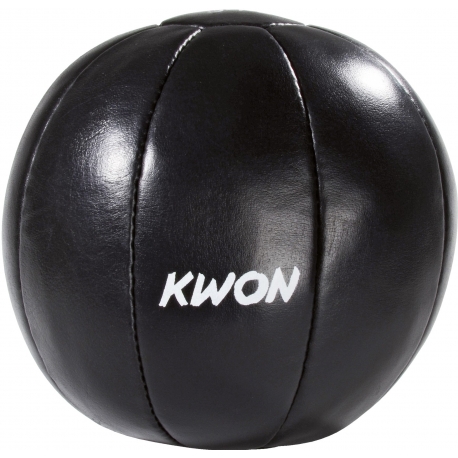 Kožený medicinbal KWON černý 3 kg